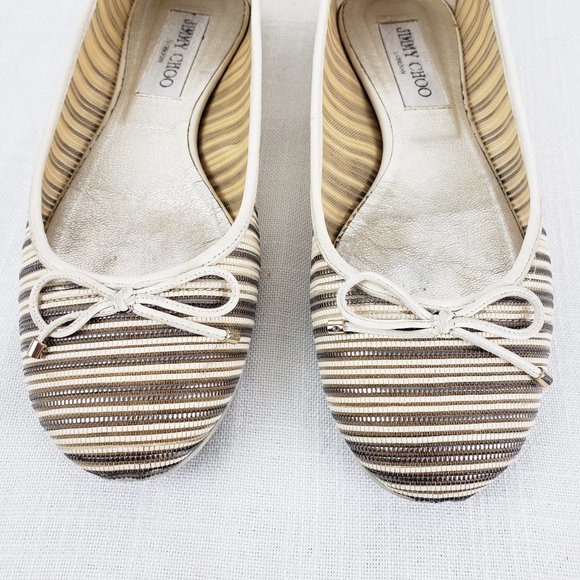 JIMMY CHOO Walsh Metallic Flats - Picture 11 of 14